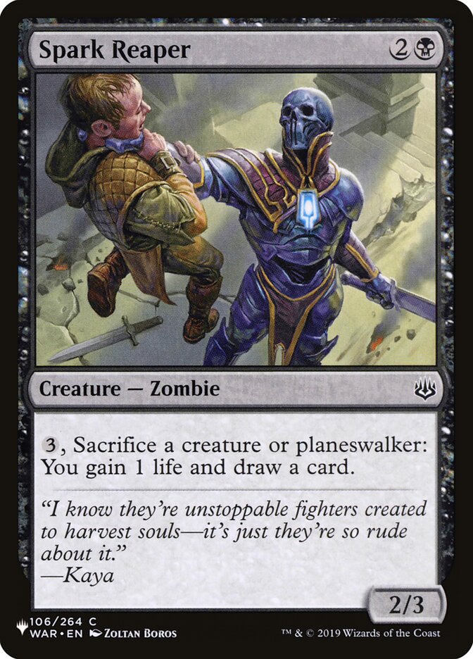 Spark Reaper — The List WAR-106/5581