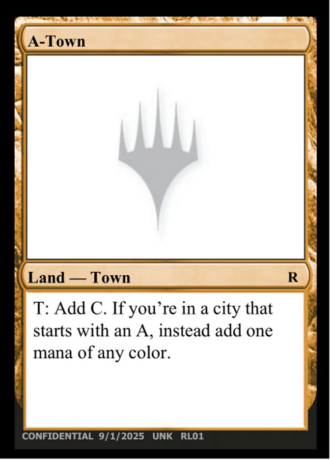 A-Town — Unknown Event RL01e/512