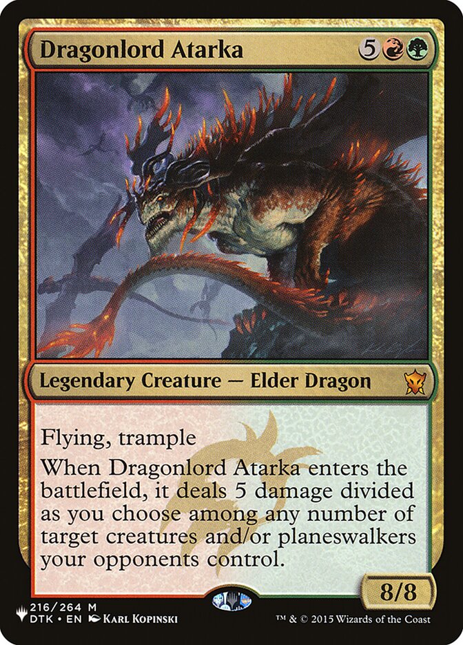 Dragonlord Atarka — The List DTK-216/5581