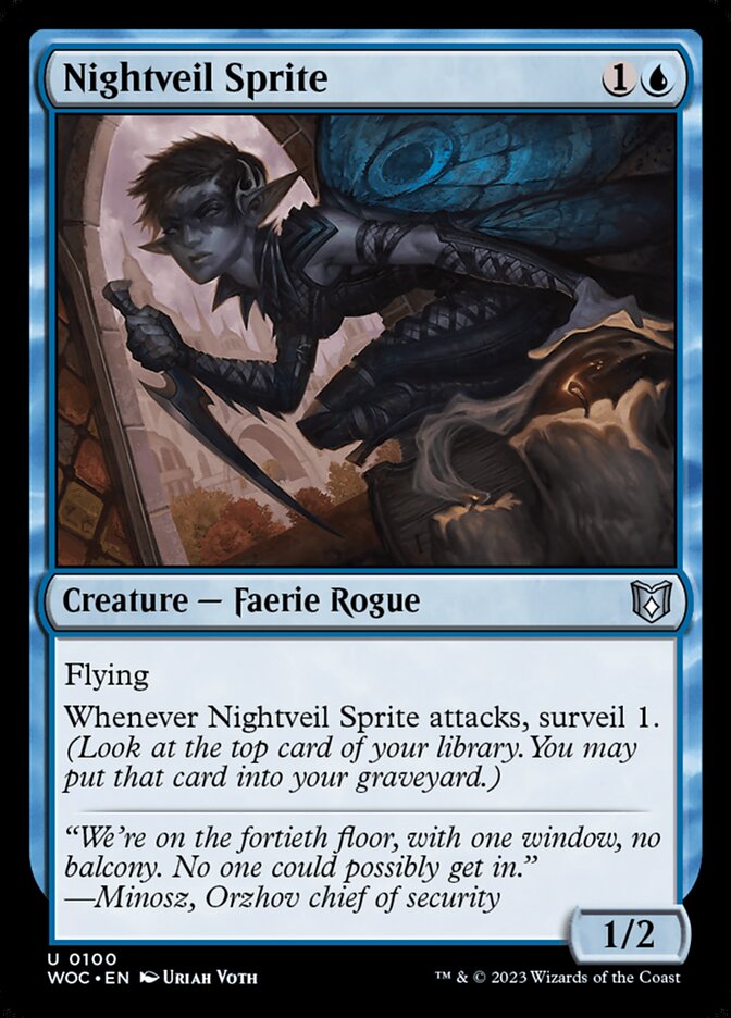 Nightveil Sprite — Wilds of Eldraine Commander 100/173