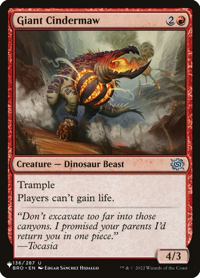 Giant Cindermaw — The List BRO-136/5581