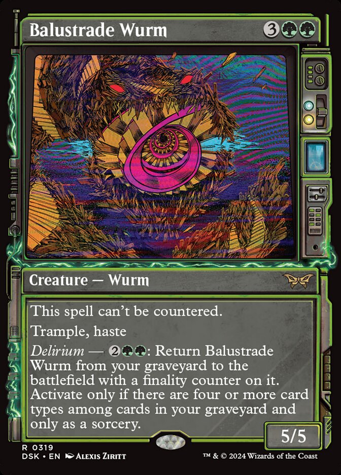 Balustrade Wurm — Duskmourn: House of Horror 319/419