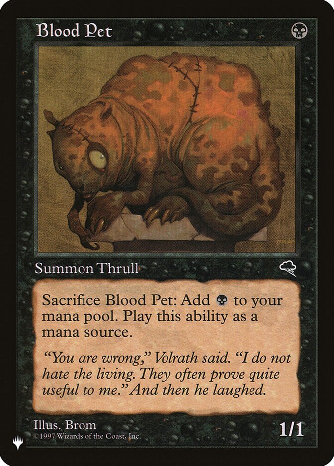 Blood Pet — The List TMP-109/5581