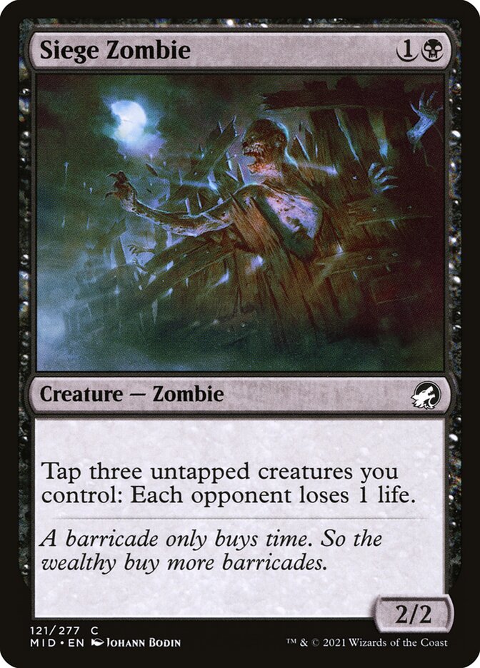 Siege Zombie — Innistrad: Midnight Hunt 121/398