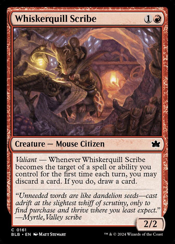 Scribe plumoustache — Bloomburrow 161/398