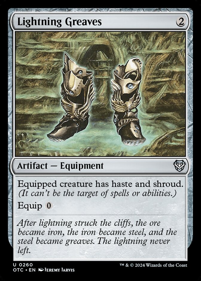 Lightning Greaves — Outlaws of Thunder Junction Commander 260/342