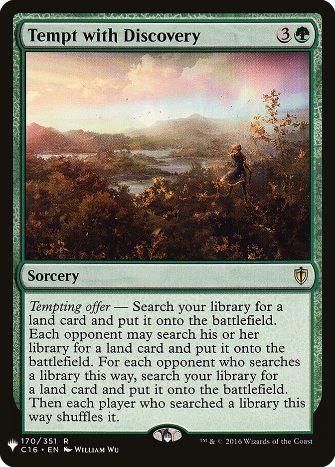 Tempt with Discovery — The List C16-170/5581