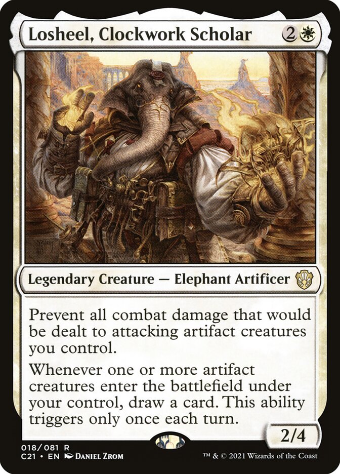 Losheel, Clockwork Scholar — Commander 2021 18/409