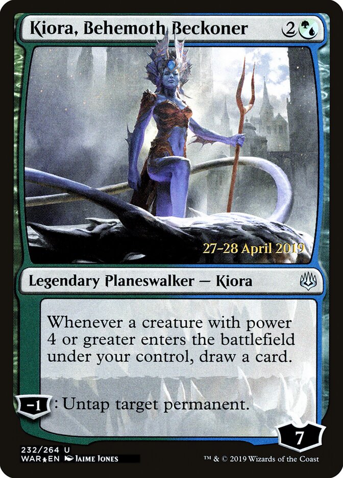 Kiora, Behemoth Beckoner — War of the Spark Promos 232s/176