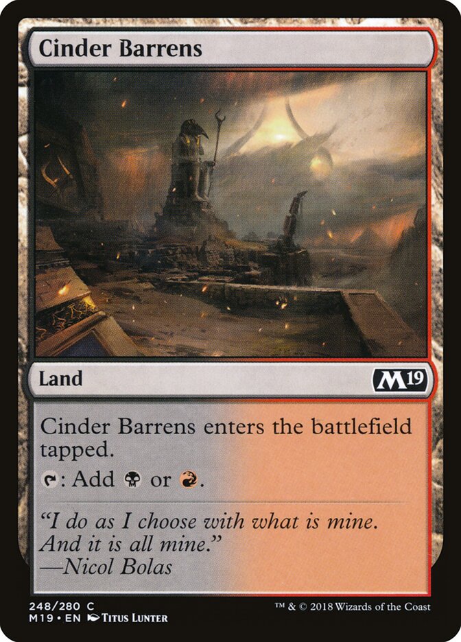 Cinder Barrens — Core Set 2019 248/314