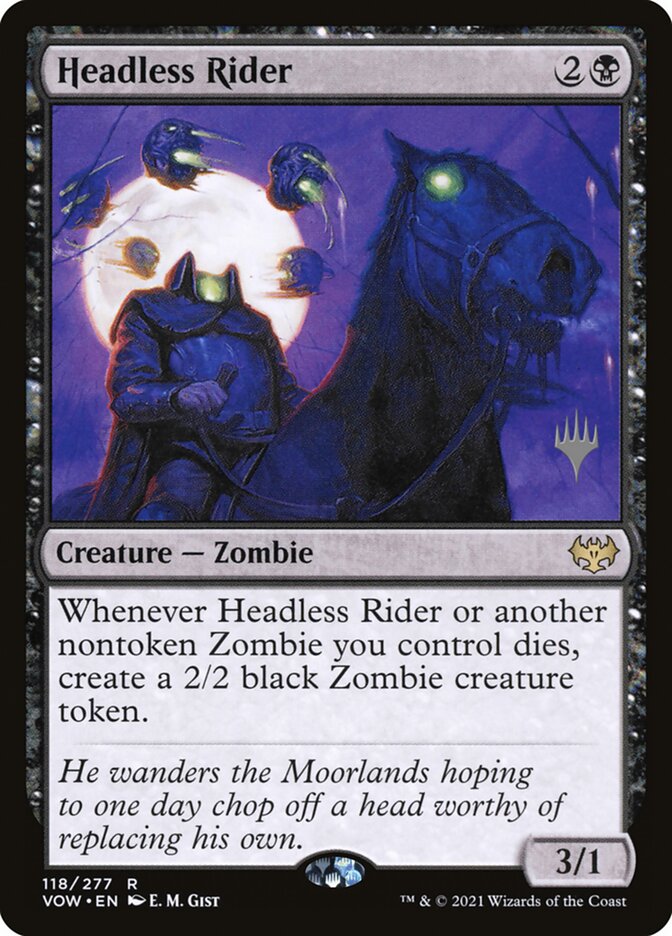 Headless Rider — Innistrad: Crimson Vow Promos 118p/121