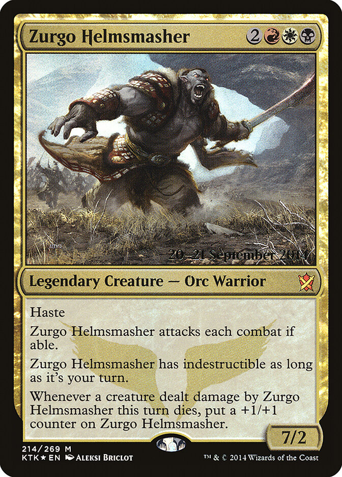 Zurgo Helmsmasher — Khans of Tarkir Promos 214s/56