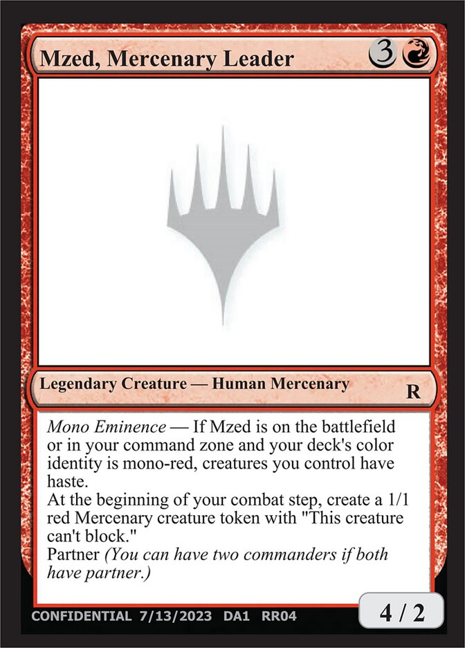 Mzed, Mercenary Leader — Unknown Event RR04a/512