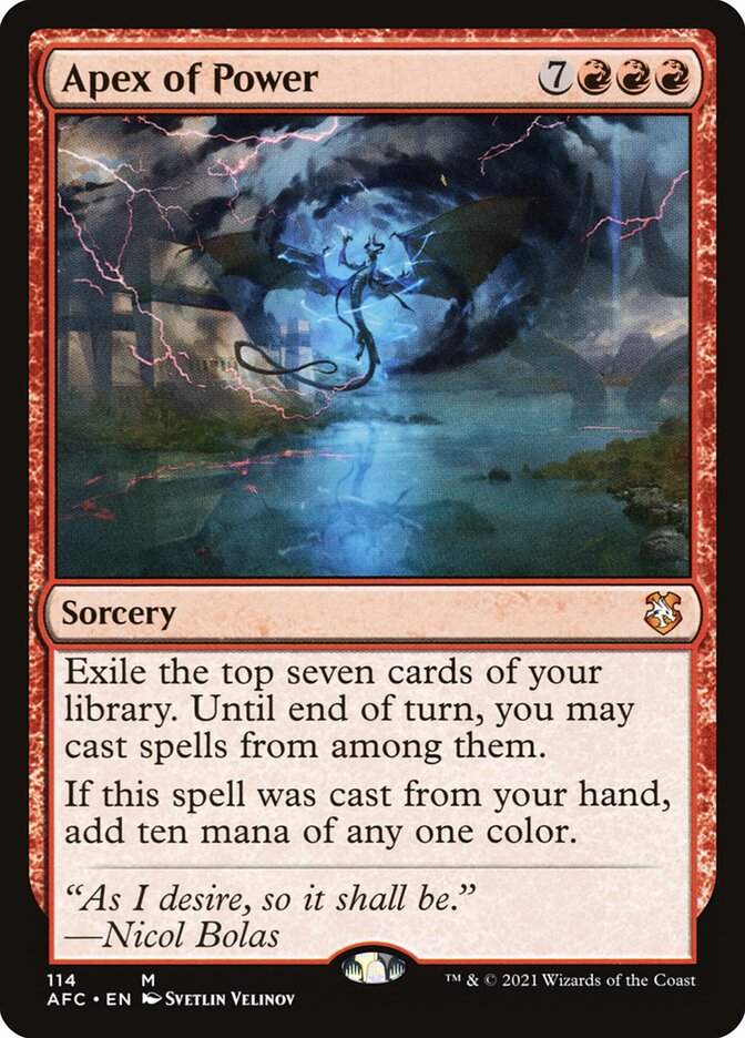 Apex of Power — Forgotten Realms Commander 114/331