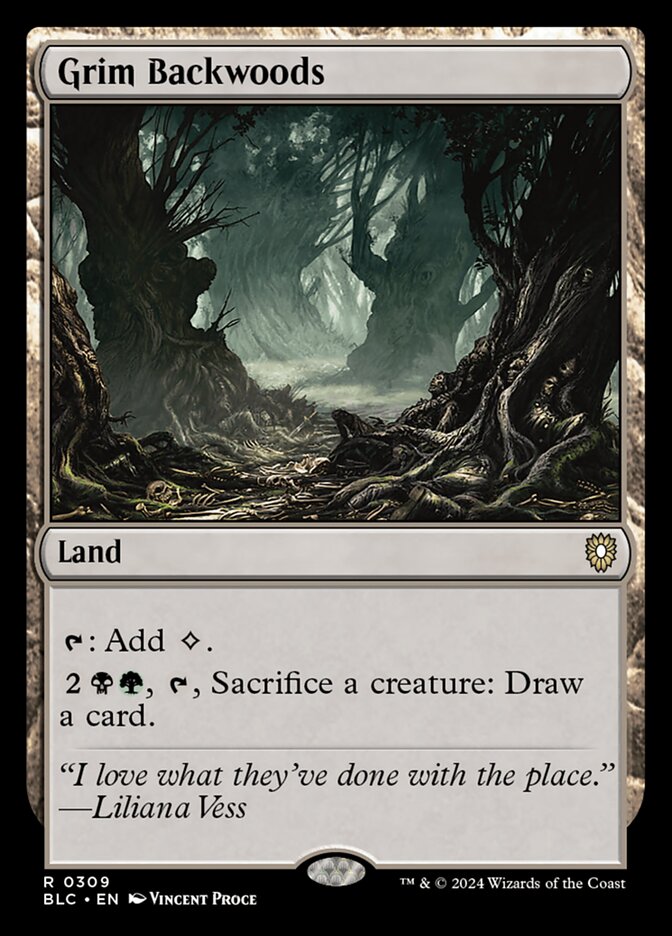 Grim Backwoods — Bloomburrow Commander 309/356