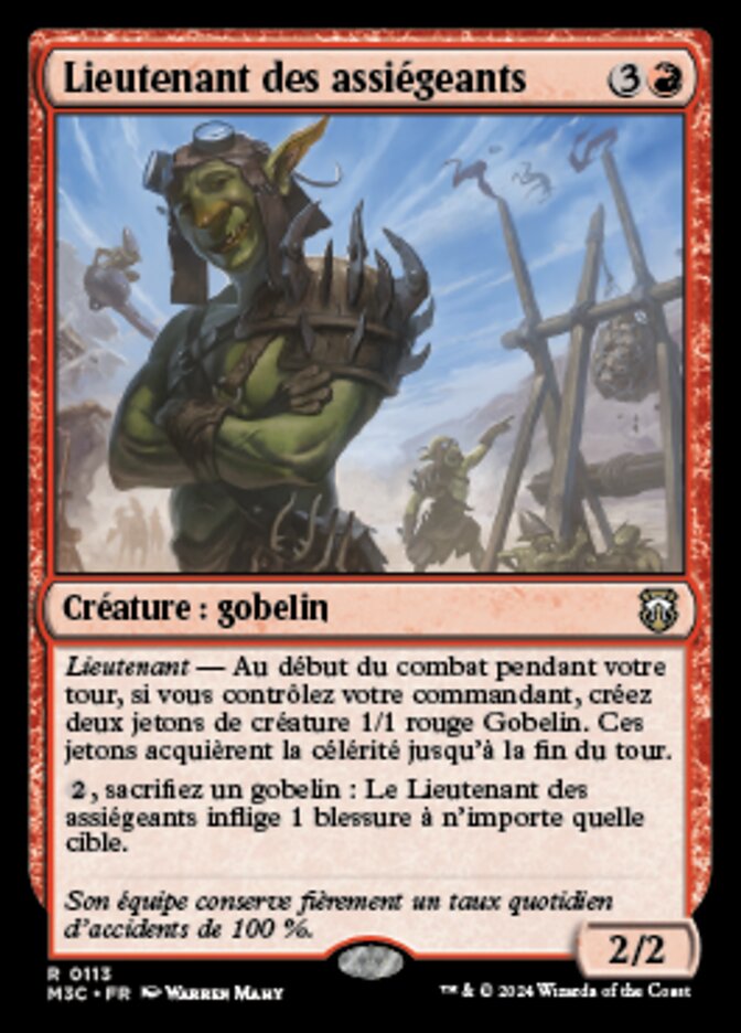 Lieutenant des assiégeants — Modern Horizons 3 Commander 113/398