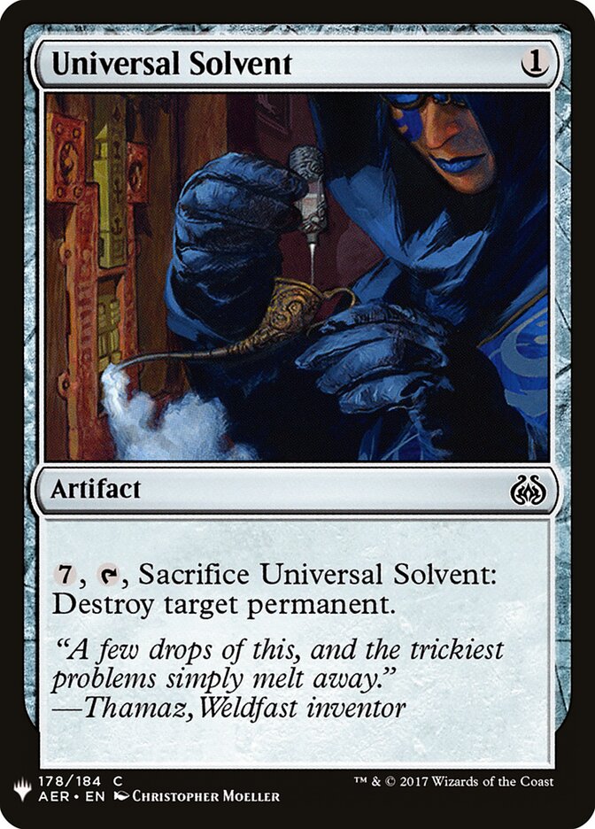 Universal Solvent — The List AER-178/5581