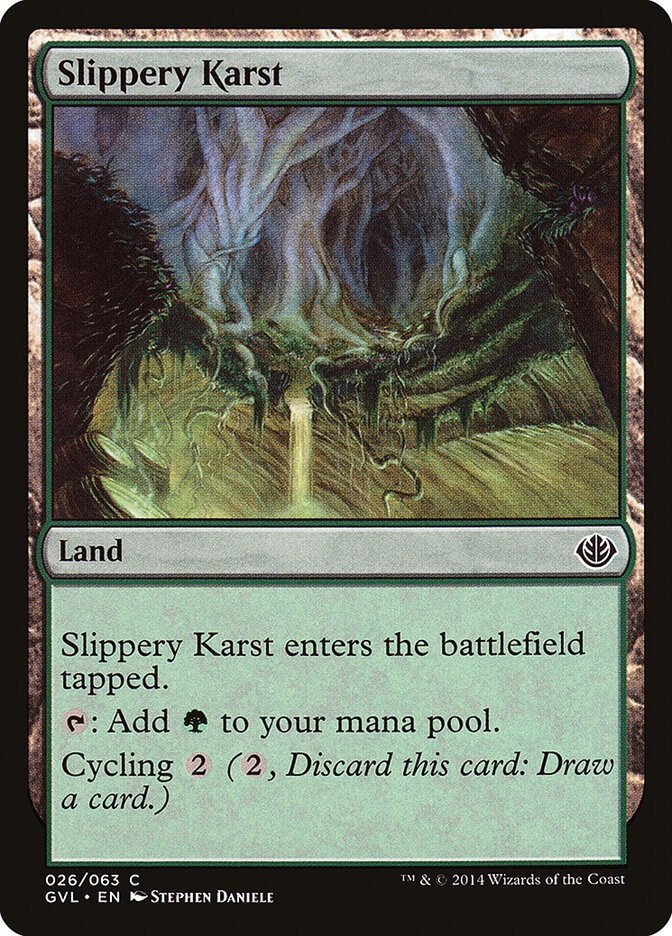 Slippery Karst — Duel Decks Anthology: Garruk vs. Liliana 26/63