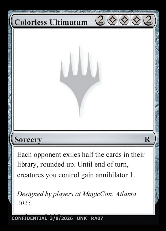 Colorless Ultimatum — Unknown Event RA07/512