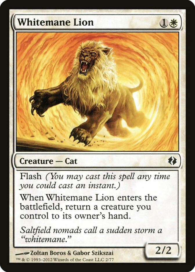 Whitemane Lion — Duel Decks: Venser vs. Koth 2/77