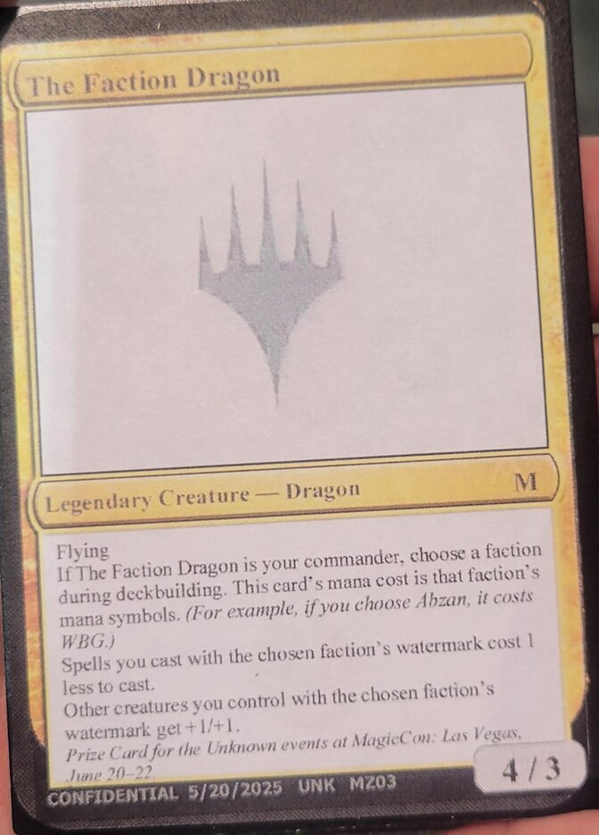 The Faction Dragon — Unknown Event MZ03a/512