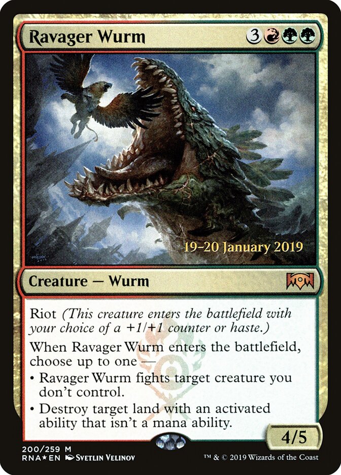 Ravager Wurm — Ravnica Allegiance Promos 200s/81