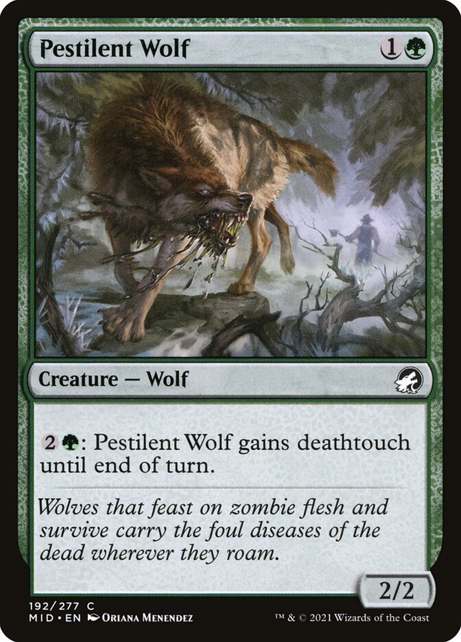 Pestilent Wolf — Innistrad: Midnight Hunt 192/398