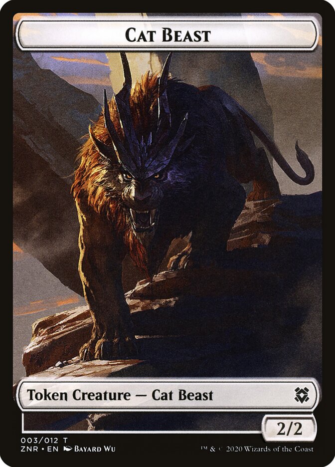 Cat Beast — Zendikar Rising Tokens 3/12