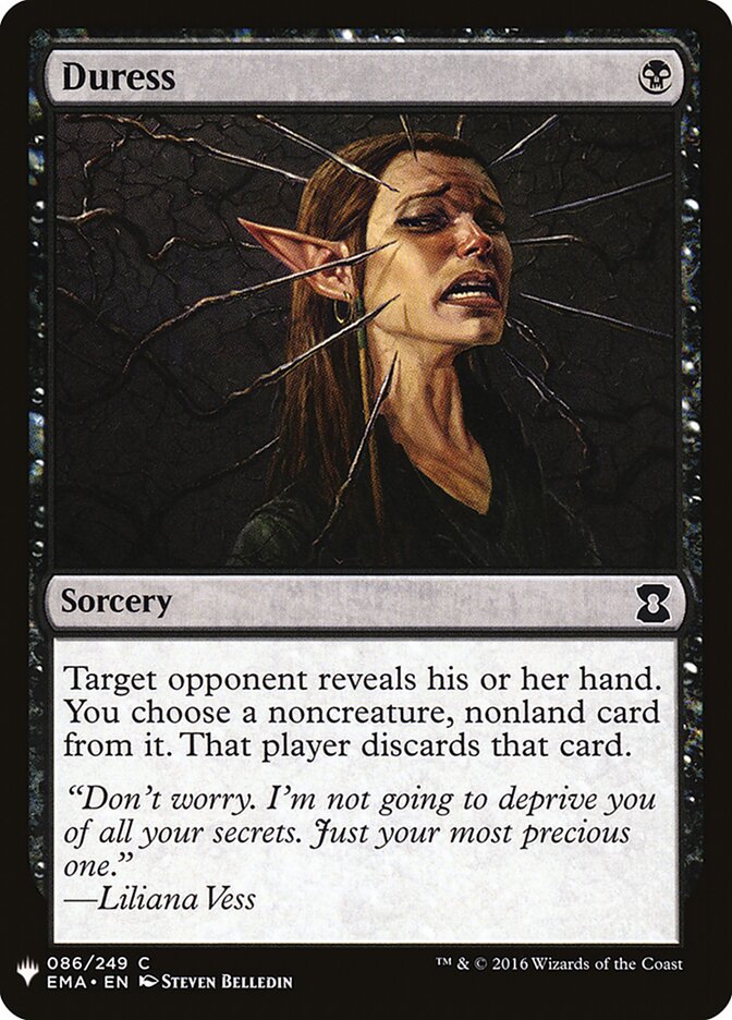 Duress — The List EMA-86/5581