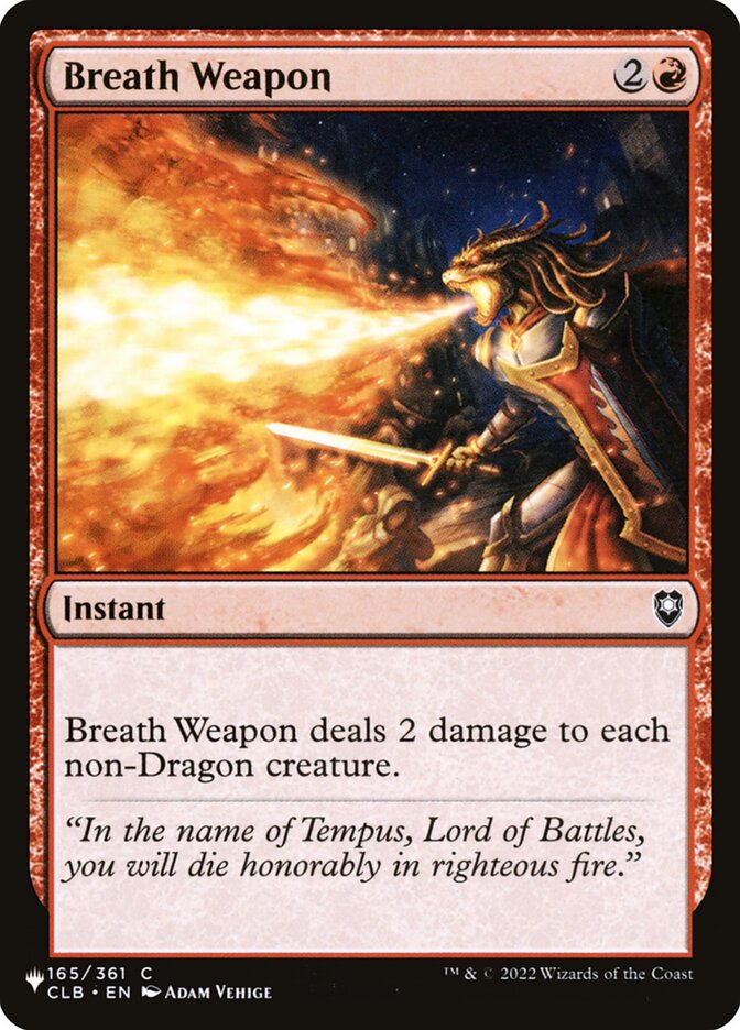 Breath Weapon — The List CLB-165/5581