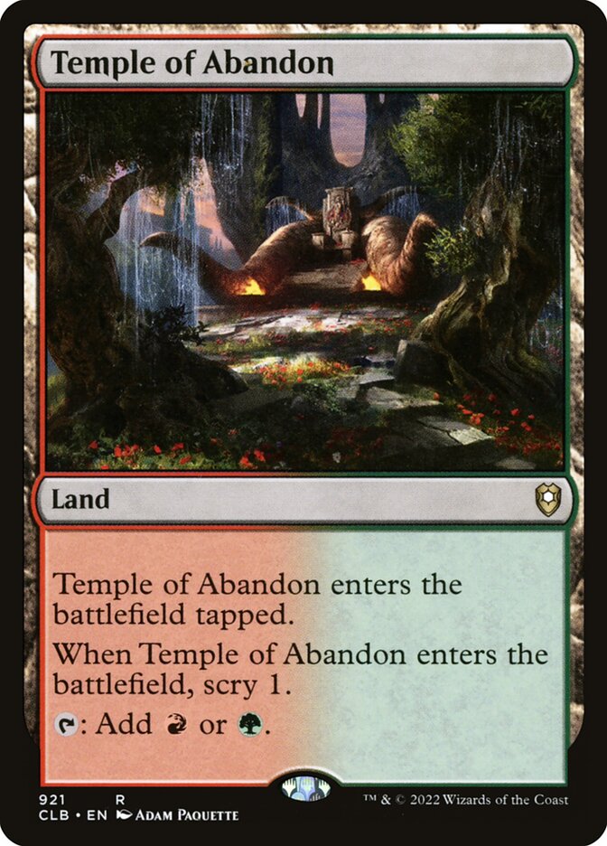 Temple of Abandon — Commander Legends: Battle for Baldur's Gate 921/936