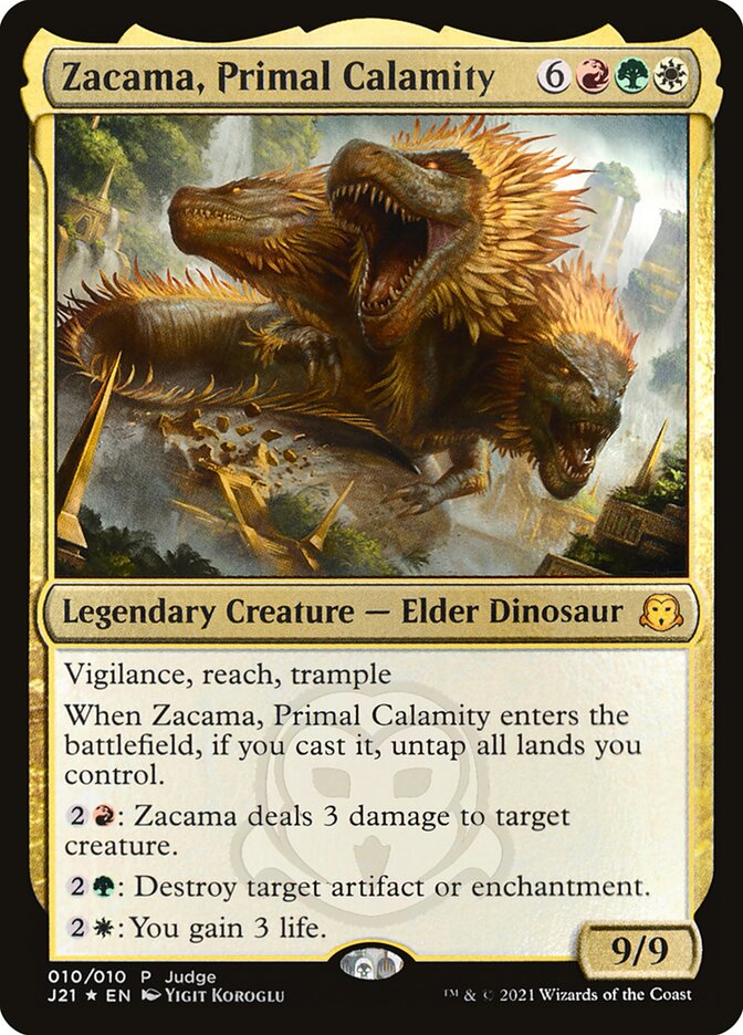 Zacama, Primal Calamity — Judge Gift Cards 2021 10/10