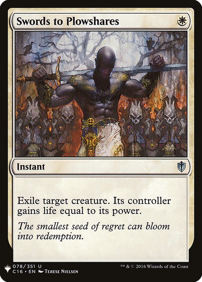 Swords to Plowshares — The List C16-78/5581