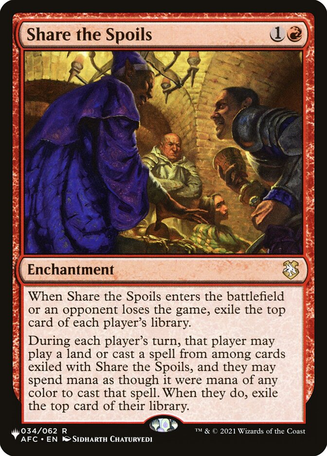 Share the Spoils — The List AFC-34/5581
