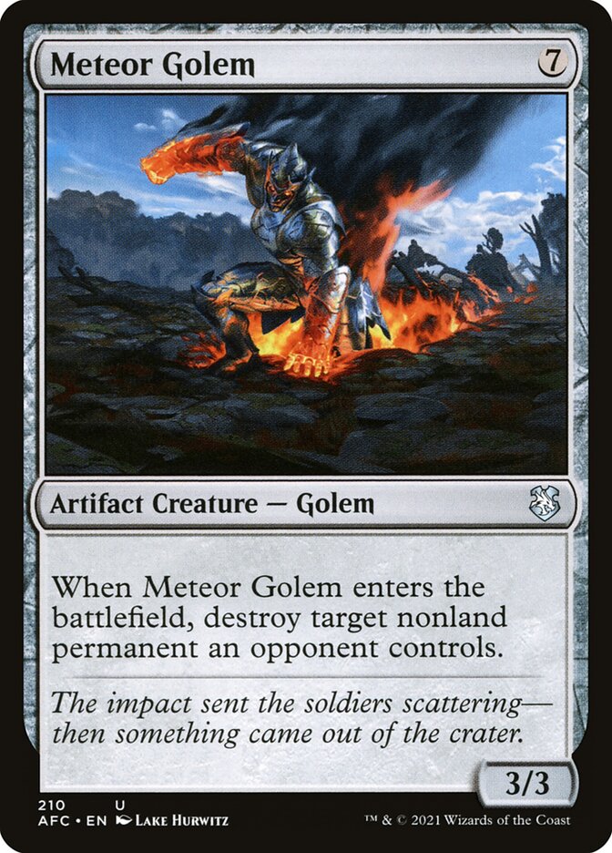 Meteor Golem — Forgotten Realms Commander 210/331