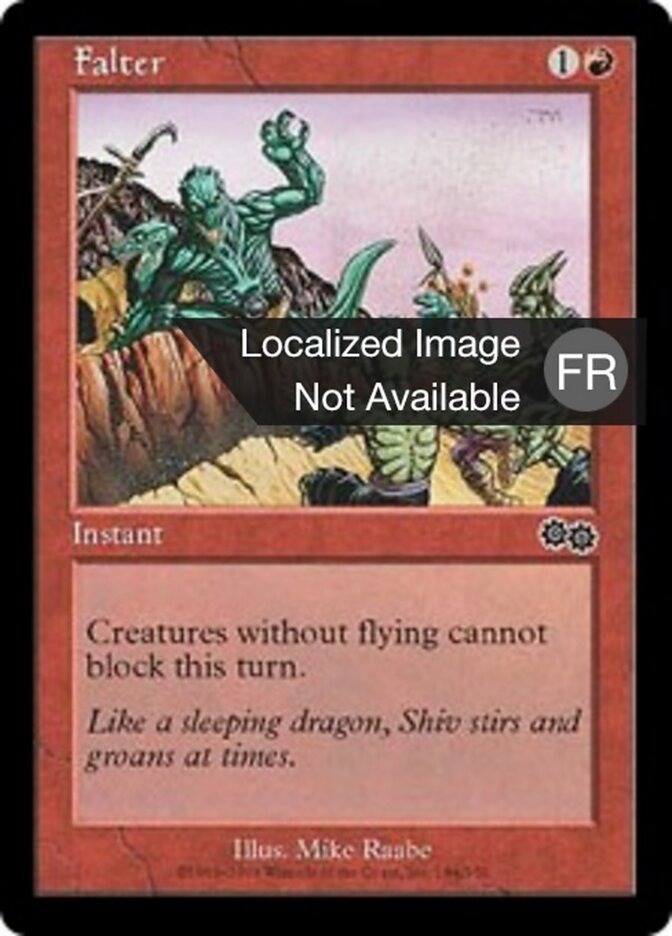 Perte d'équilibre — Urza's Saga 184/357