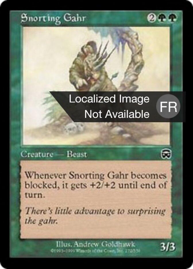 Gahrinocéros renifleur — Mercadian Masques 272/350