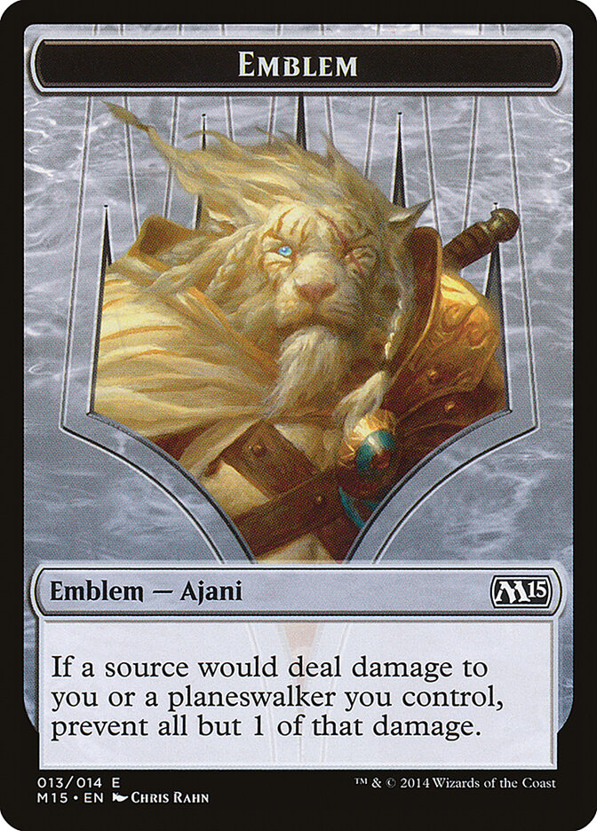Ajani Steadfast Emblem — Magic 2015 Tokens 13/14