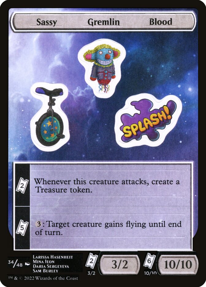 Sassy Gremlin Blood — Unfinity Sticker Sheets 34/48