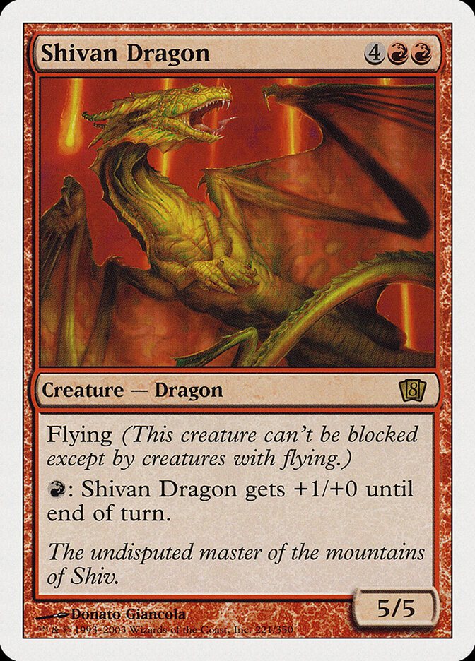 Shivan Dragon — Eighth Edition 221/710