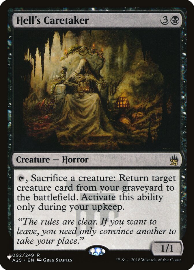 Hell's Caretaker — The List A25-92/5581