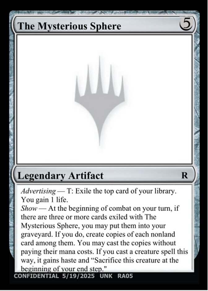 The Mysterious Sphere — Unknown Event RA05/512
