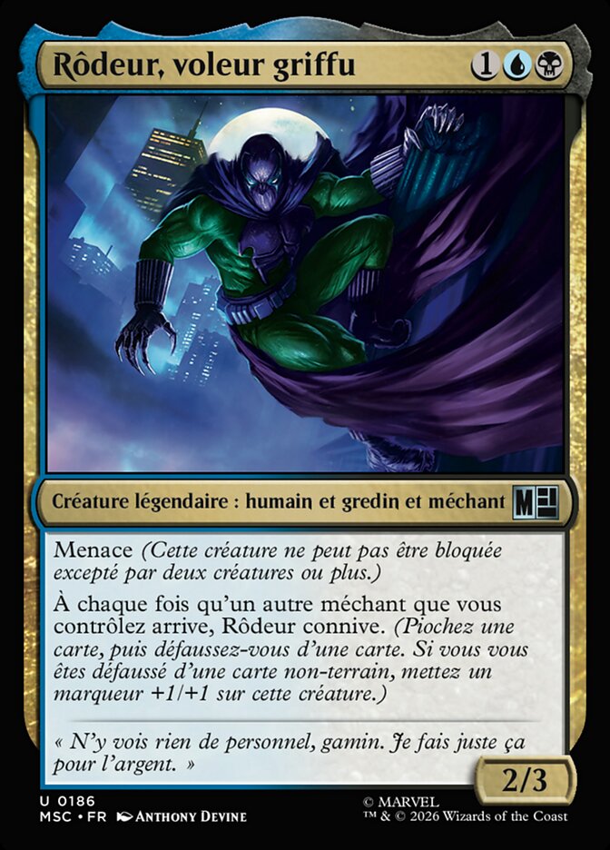 Rôdeur, voleur griffu — Marvel Super Heroes Commander 186/866