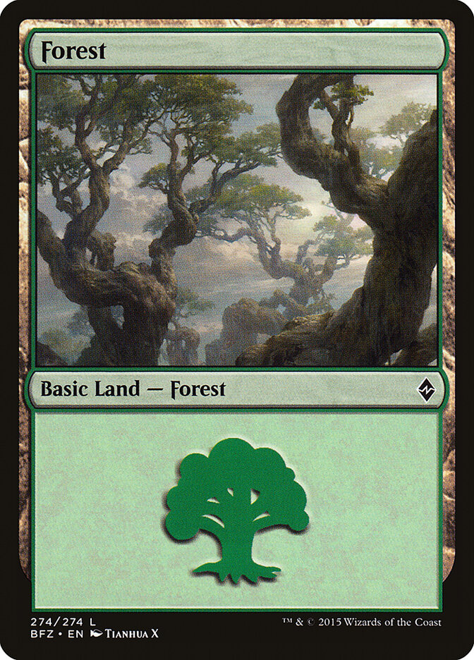 Forest — Battle for Zendikar 274a/299