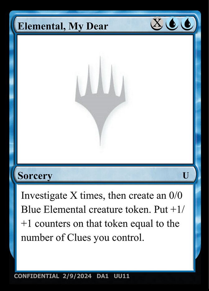 Elemental, My Dear — Unknown Event UU11b/512