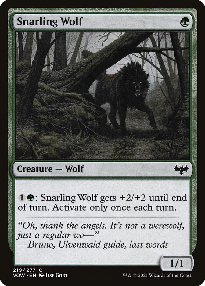 Snarling Wolf — Innistrad: Crimson Vow 219/423