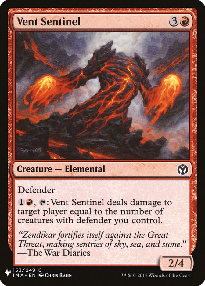Vent Sentinel — The List IMA-153/5581