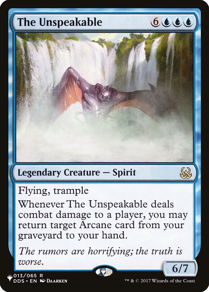 The Unspeakable — The List DDS-13/5581