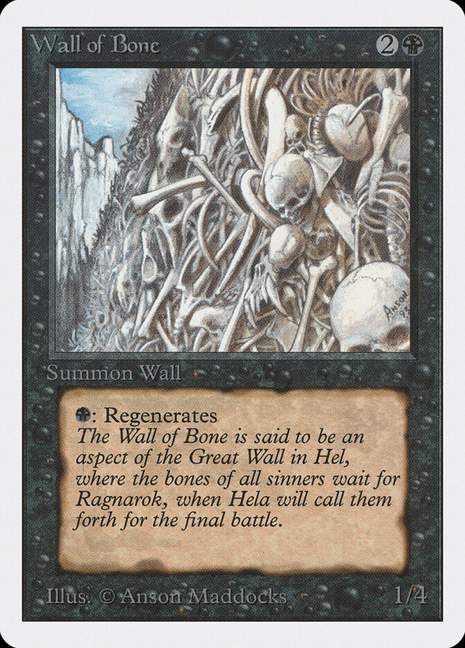 Wall of Bone — Unlimited Edition 133/302