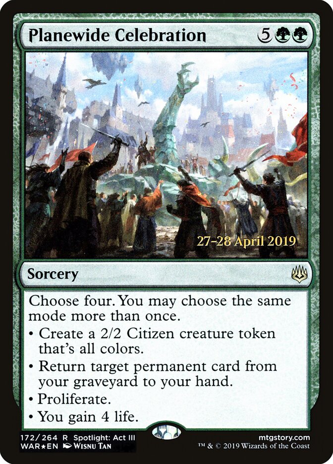 Planewide Celebration — War of the Spark Promos 172s/176